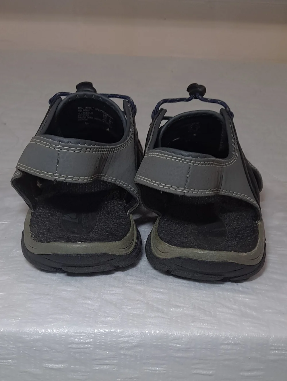 Men's Gray/Black/Blue Athletic Sandals - Synthetic Upper Size 11 Ozark Trail